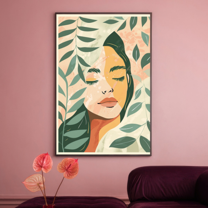 تابلو چهره دخترانه نغمه عشق