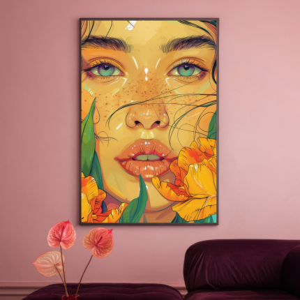 تابلو پرتره دخترانه الهه نور