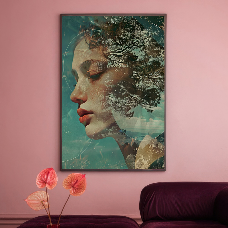 تابلو پرتره دخترانه شوق زندگی