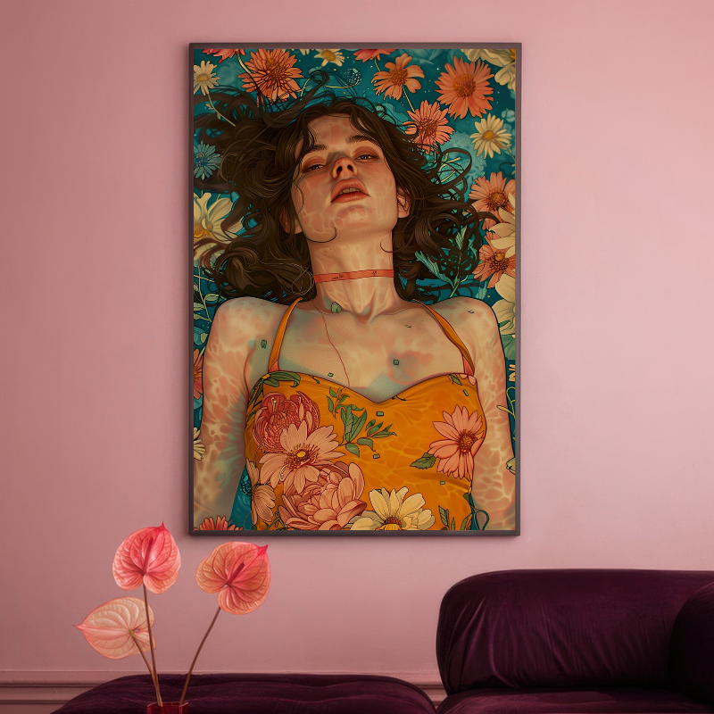 تابلو پرتره دخترانه حس ناب