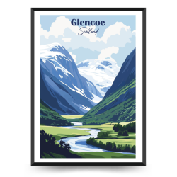 تابلو و پوستر گرافیکی منطقه Glencoe اسکاتلند